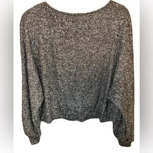 SHEIN ballon sleeve weathered thin sweater